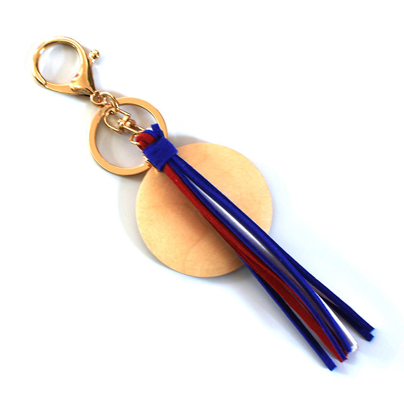 Wholesale Independence Day Silicone Beaded Wrist Keychain